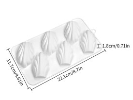 Molde silicona 6 galletitas Vieiras